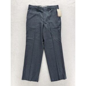 Cornerstone Dress Pants Mens 34x30 Blue Regular Fit Microfiber USA Workwear VTG